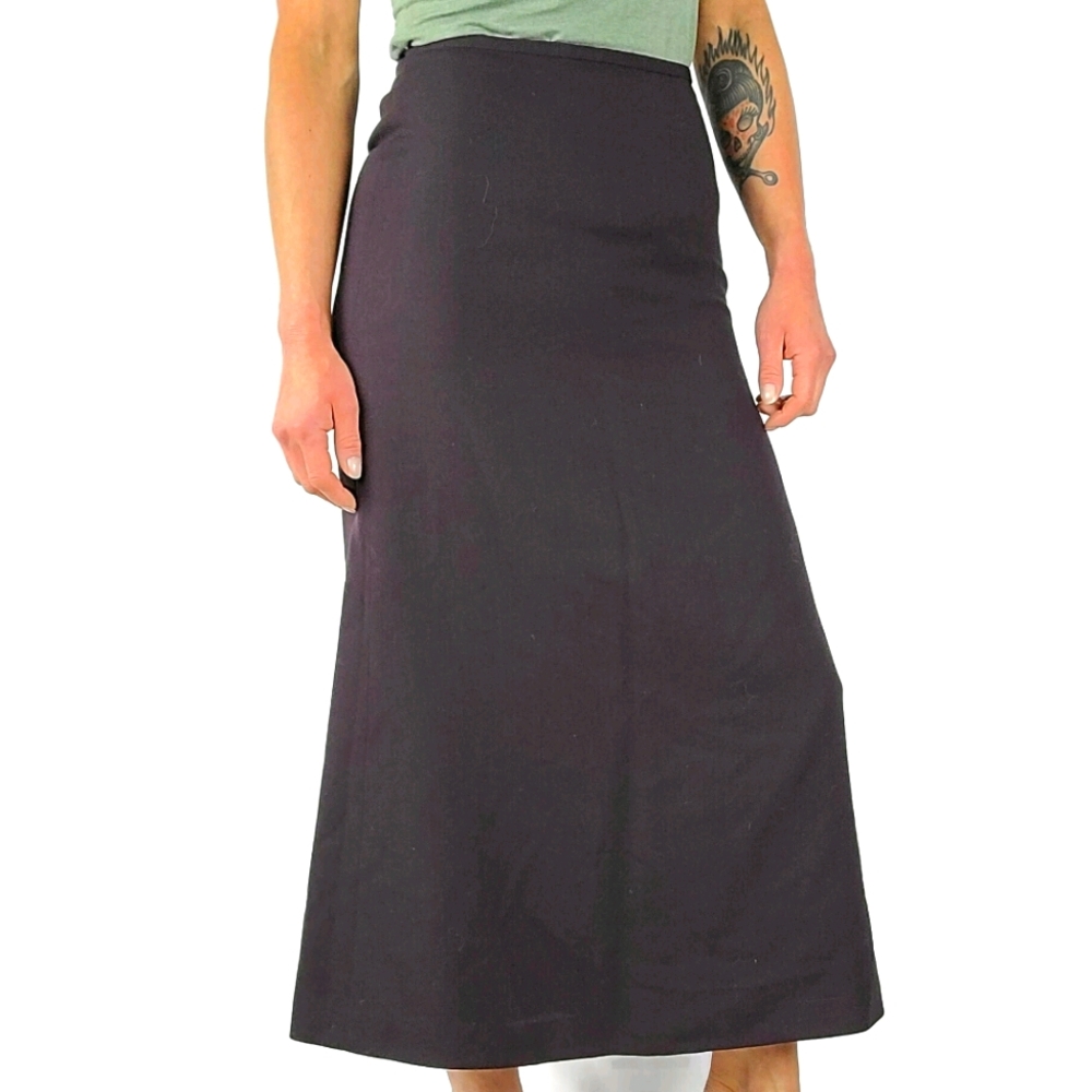 J. Crew Wool Skirt Size P4 Deep Purple Long